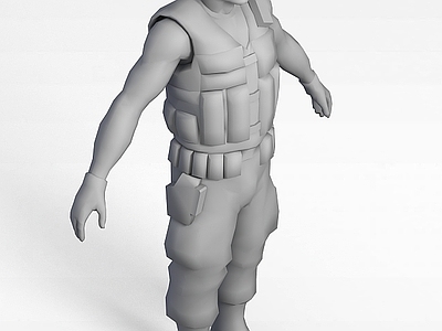 现代男性玩具士兵