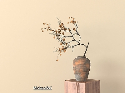 中古花艺 中古风干花 干枝 花瓶花艺