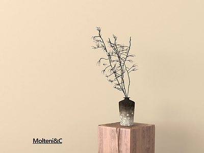 中古花艺 中古风干花 干枝 花瓶花艺