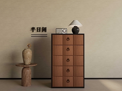 中古复古储物柜 实木复古门柜 小户型餐边柜 北欧复古储物柜 中古实木九斗柜 靠墙立柜