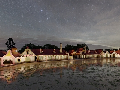 现代游客中心 奶油风格游客中心