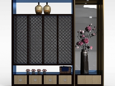 现代衣柜 客厅陈设品展示柜