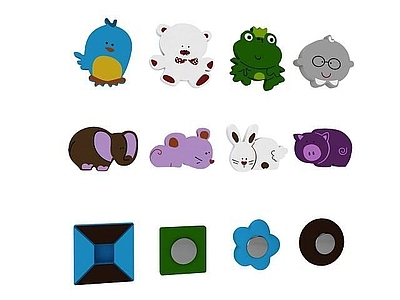 现代娱乐器材 儿童玩具磁性卡通贴