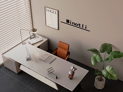 北欧办公桌椅 北欧实木办公桌椅 台灯阅读灯打印机 电脑老板椅