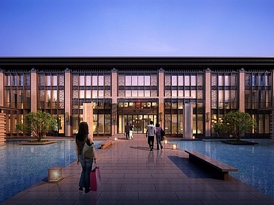 现代新中式小公建 公建 售楼处 新中式