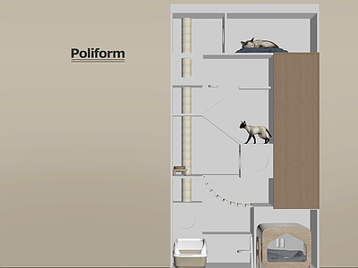 其他宠物用品 现代猫爬架 猫 宠物用品