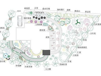现代新中式庭院 花园庭院 酒店庭院 民宿庭院 农村庭院 私家庭院 施工图