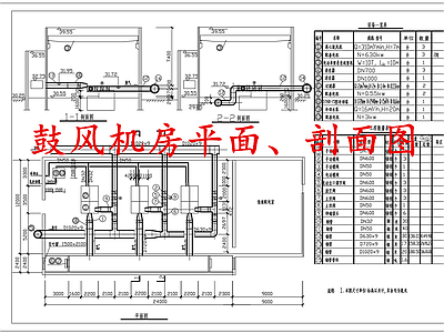 水处理 鼓风机房 施工图