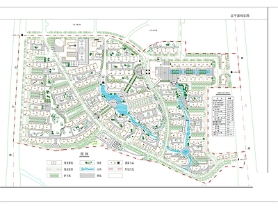居住区规划 总平面规划图 城市规划 地产景观 地产规划 小区景观 施工图