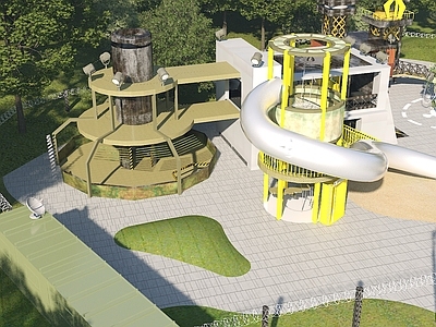 现代单人沙发 植物建筑场景
