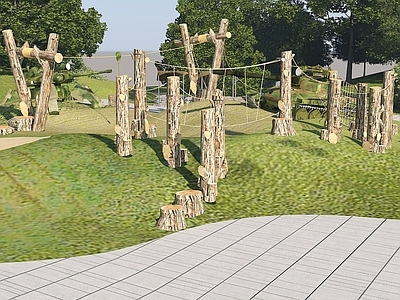 现代单人沙发 植物建筑场景