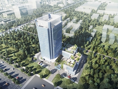 现代办公楼建筑 现代办公产业园 商务办公楼 办公楼平面图 总平面图 平面建筑方案 施工图