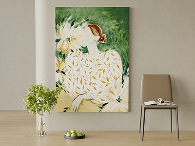 现代奶油挂画 女孩房挂画 通用挂画 客厅挂画 办公室挂画 油画