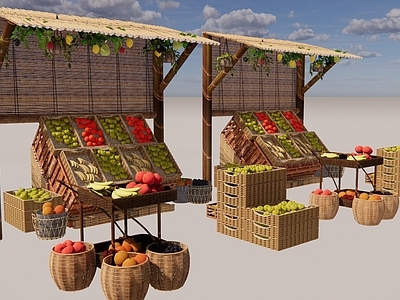 水果蔬菜 水果摊 水果