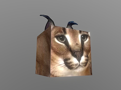 虚拟人物 方块 帕 猫 袋子
