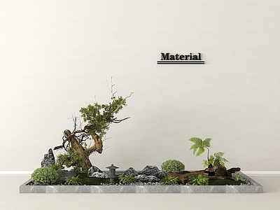 现代室内景观 景观造景 庭院景观 庭院小品 外摆花箱 植物组合