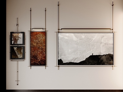 新中式挂画 油画 书房挂画 茶室挂画 客厅挂画 玄关挂画