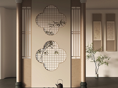 中古隔断 中古风屏风隔断