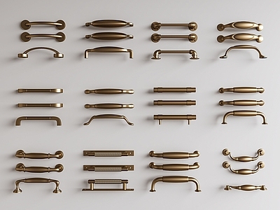 法式中古拉手 柜门拉手 柜门把手 抽屉拉手 金属拉手 中古风拉手