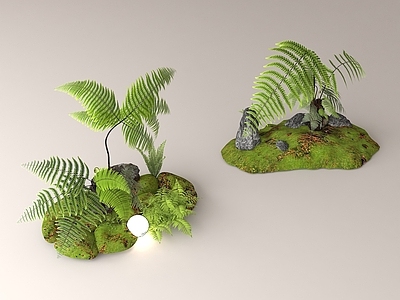 现代中式庭院小品 室内景观 景观小品 景观树