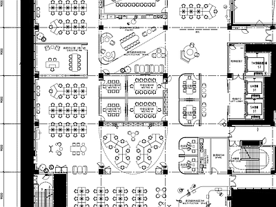 现代整体办公空间 OPPO总部办公 整体办公空间 施工图