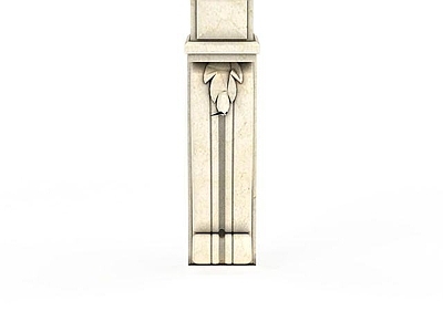 现代大理石米色方柱