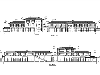 现代商业街 商业楼建筑图 施工图