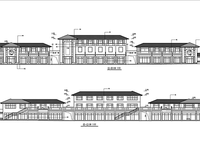 现代商业街 步行商业楼建筑图 施工图