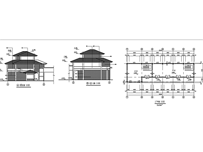 现代商业街 步行商业街建筑 施工图
