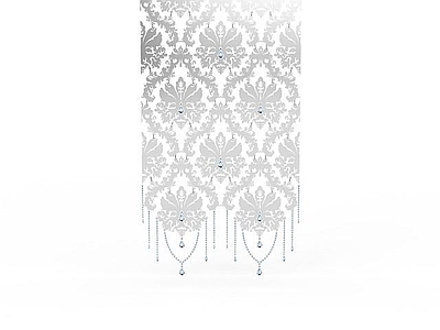 现代水晶花纹帘子