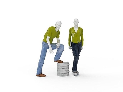 现代塑料假人模特