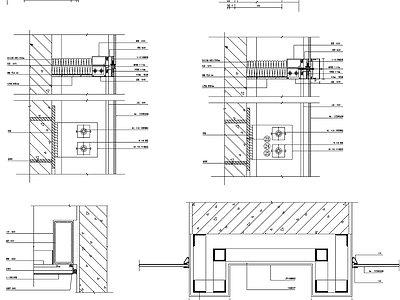 幕墙结构节点 新型挂钩式幕墙 节点图 施工图