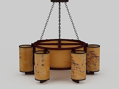 现代封闭式厨房 中式餐厅吊灯