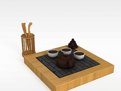 现代麻将桌 茶具
