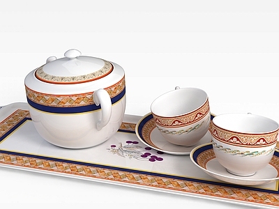 现代麻将桌 瓷茶具