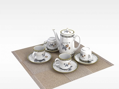 现代麻将桌 简易茶具套装