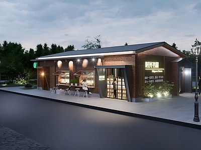 现代书店 现代复古小公建 新中式红砖书店