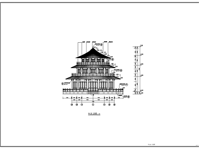其他古建筑 仿古三重檐中心 祭坛 施工图