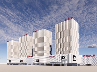 现代简约商场建筑 商业高层 万达商场 万达酒店 万达金街 唐山万达商业