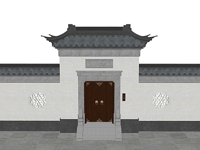新中式中式庭院门 庭院门