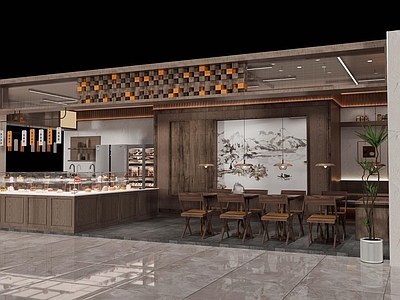 中式新中式其他餐饮空间 中式新小吃冷饮店