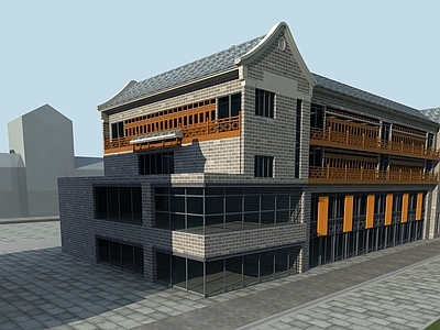 现代单人沙发 植物建筑场景