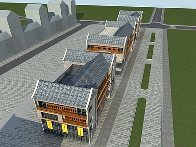 现代单人沙发 植物建筑场景