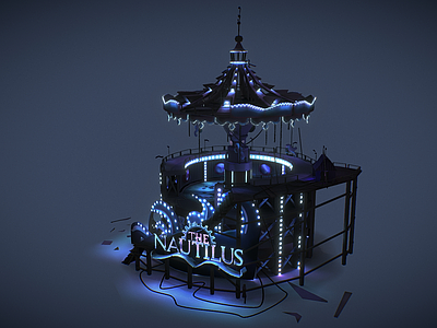 现代艺术风格建筑 鹦鹉螺号 卡通建筑 科幻堡垒 科幻城堡 科幻塔防