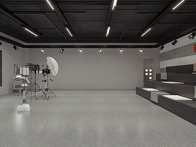 现代工业直播间 工业风演播室 工业风直播间