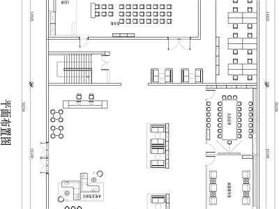 现代整体办公空间 办公空间平面图 办公室设计平面图 办公会议厅平面图 施工图