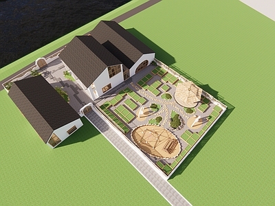 新中式现代乡村庭院 蚕眠民宿 乡村民宿 民宿建筑 民宿酒店
