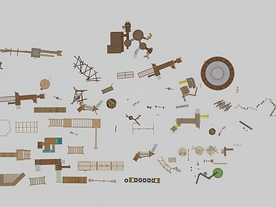 中式儿童游乐区 木质 拓展 自然 竞技 游乐