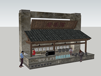 新中式中式其他店铺 老茶馆 新旧结合 咖啡屋