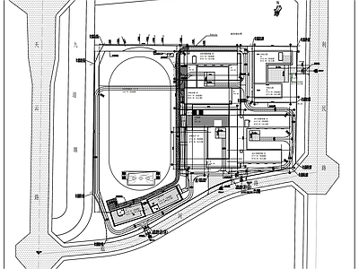 现代学校建筑 学校规划设计 施工图